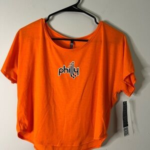 Philadelphia Flyers Women’s Orange Graphic Crop Top